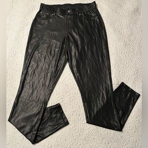 Faux Leather Black Leggins by HUE